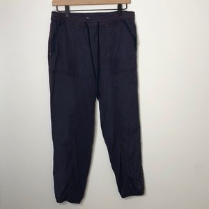 Anthropologie Blue Orange Dot Jogger Pant Cropped